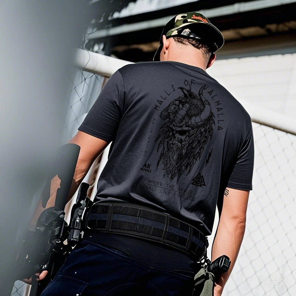 Short Sleeve T-Shirt American Tough Guy Short Sleeve T Summer Tactical Military Fan Top Men