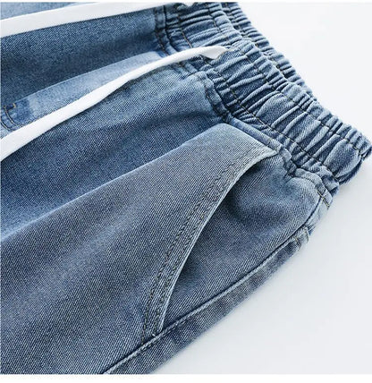 Calça Jeans Masculina Primavera Outono Tendência High Street Reta Perna Larga Roupas Masculinas Calça Jeans Corte Reto