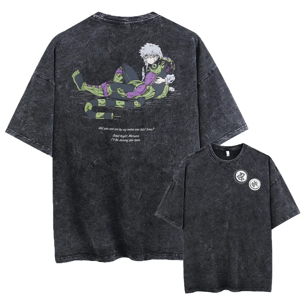 Anime Hunter X Hunter Washed New Arrival Mens Clothes Tee Shirt Homme Graphic T-Shirts Men Tshirt for Men Ropa Hombre 62955