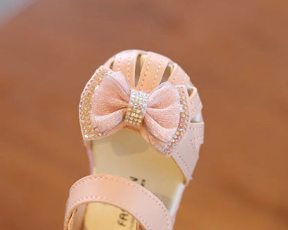 Summer Baby Girls Sandals Bowtie Fashion Pink Princess Toddler Shoes Soft Sole Baby Shoes 0-3 Years chaussure enfant fille