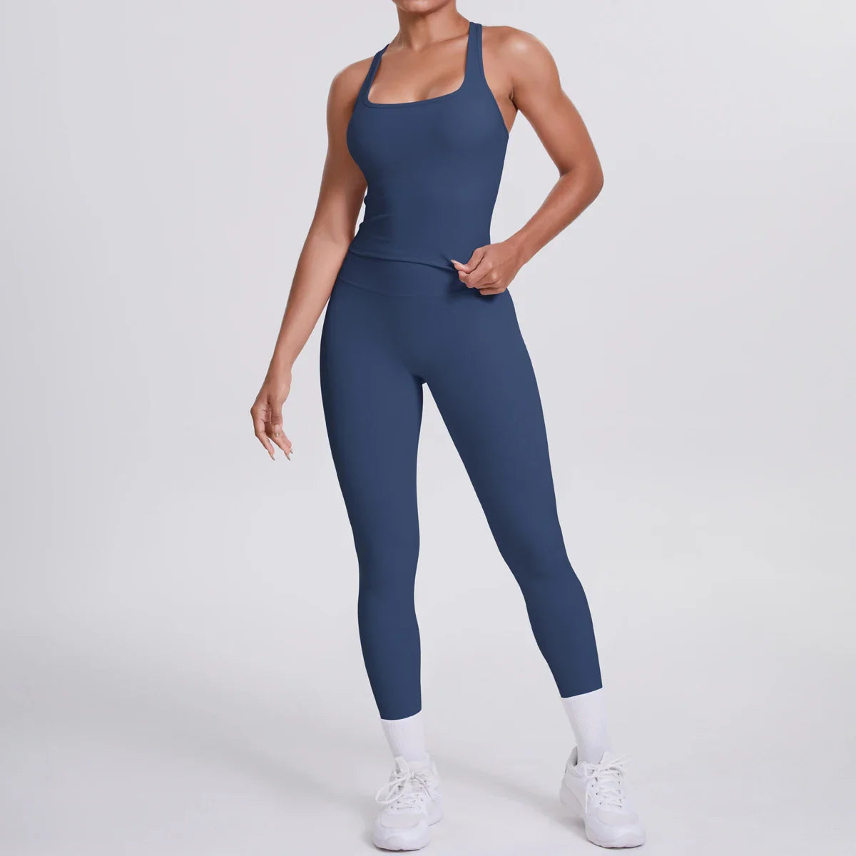 Yoga Top Set Fitness Gym Suit Training Sleeveless Sport Gym Tops Crossover Back Sports Underwear Tummy Control Slimming