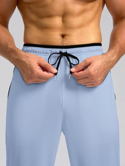 Men's Breathable Athletic Pants: Lightweight Workout Trousers with Zipper Pockets – Multi-Color Activewear for Gym & Casual Use.