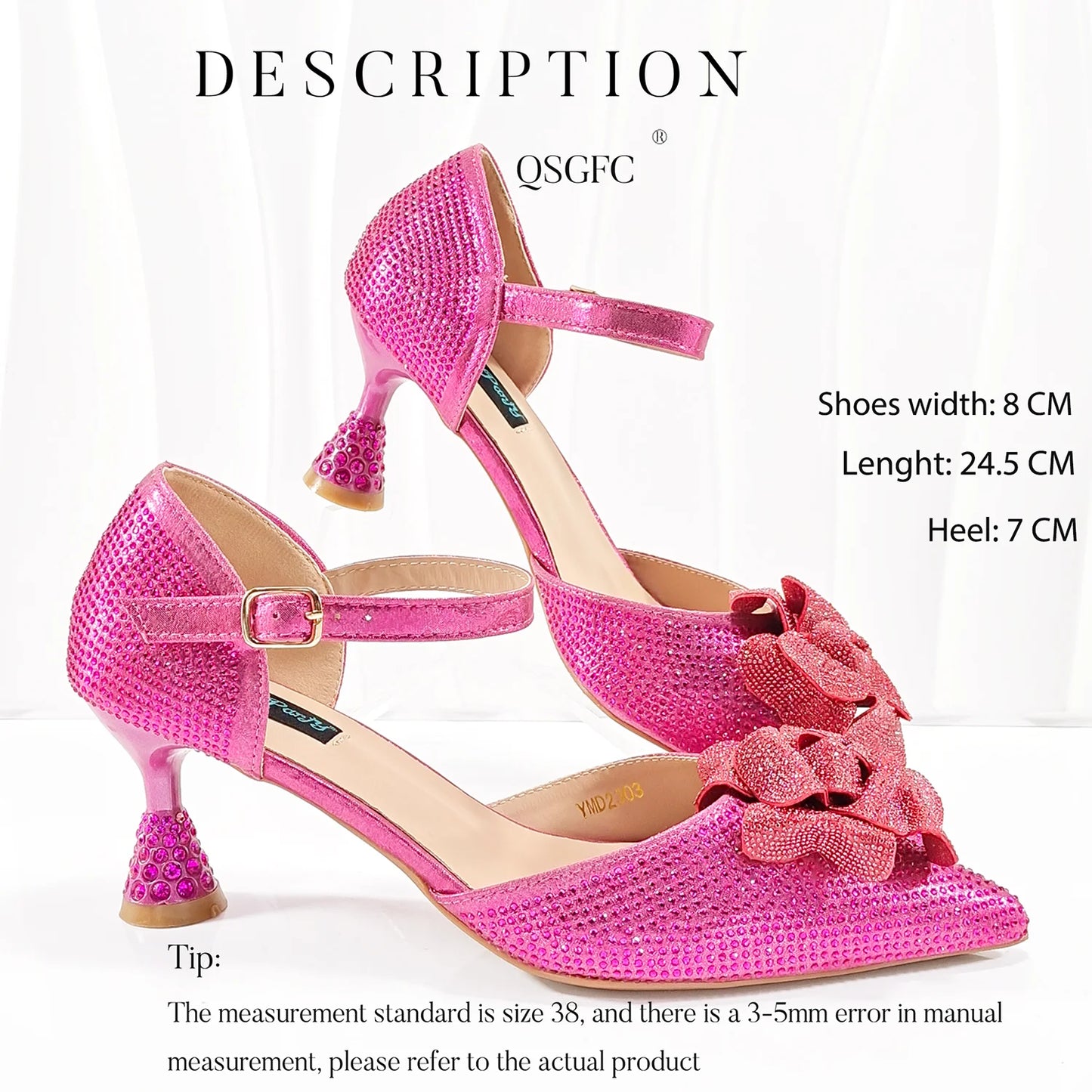 Spot Goods Nigeria High Quality Heels Pumps And Bag Handmade Flowers Fashion Design For Nigeria Wedding Party