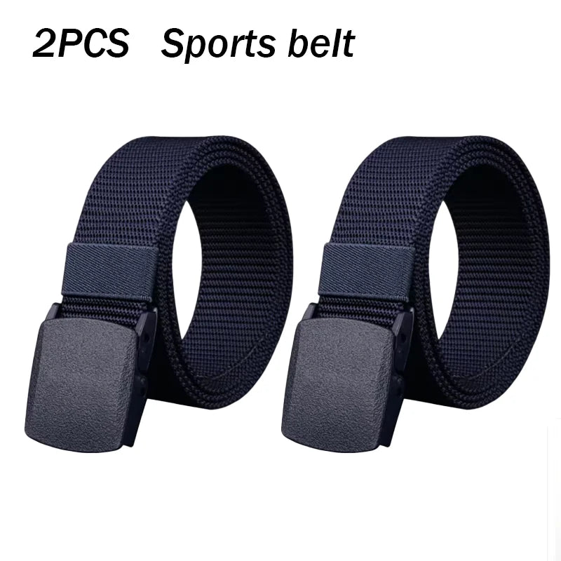 1/2PCS Military Men Belt Army Belts Adjustable Belt Men Outdoor Travel Tactical Waist Belt with Plastic Buckle for Pants 120cm