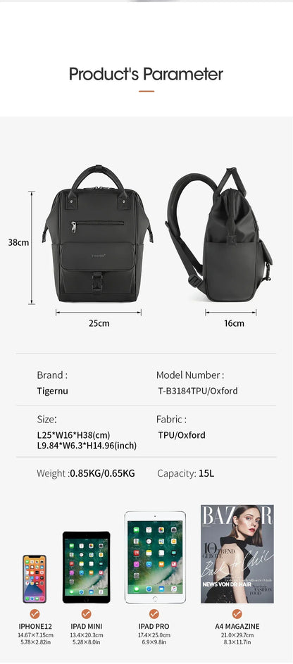 New Ladies Casual Backpack For Women Splashproof TPU Travel Camping Female Handbags Light Weight Hiking School Backpacks