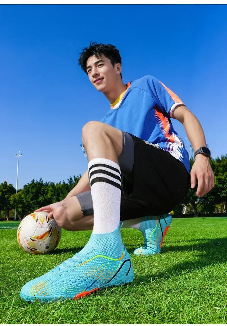 Soccer Shoes FG/TF Man Outdoor Training Football Boots Woman Sneakers Ultralight Non-Slip Sport Turf Soccer Cleats Large Size
