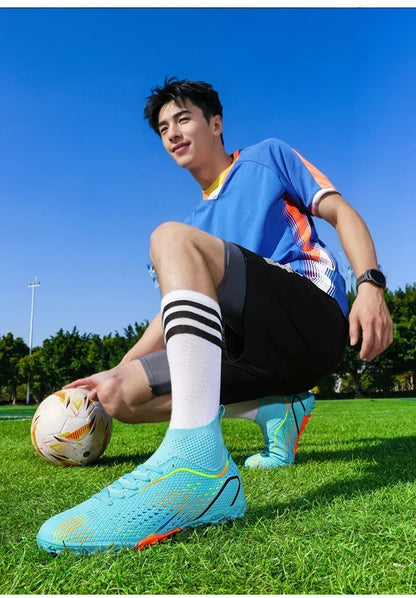 Soccer Shoes FG/TF Man Outdoor Training Football Boots Woman Sneakers Ultralight Non-Slip Sport Turf Soccer Cleats Large Size