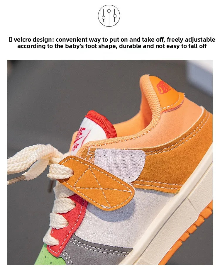 New Children Casual Shoes Four Seasons Kids Single Sneaker Mandarin Ducks Basketball Sports Shoes Boys Girls Sneaker Board Shoes