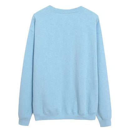 Sweatshirt Women Gradient Color Fleece Pullover O Neck Long Sleeve Casual Jumper Tops Femme Streetwear