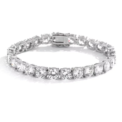 2mm Moissanite Tennis Bracelet 925 Sterling Silver Plated White Gold Bracelet for Women Man Sparkling Party Jewelry