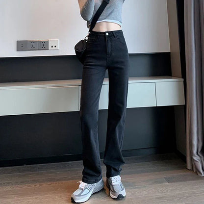 Women Classic Fashion Narrow Straight Leg Jeans