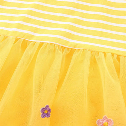 2-7T Summer Princess Girls Dresses Rabbits Kids Vestidos Party Birthday Baby Clothing Embroidery Dress Wedding