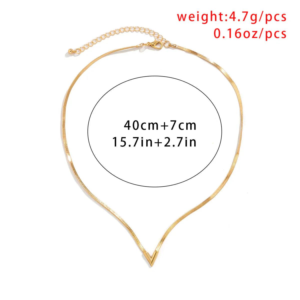 Fashion Simple Flat Snake Clavicle Chain Necklace Men Creative V Shape Pendant Choker Party Jewelry Accessories Gifts