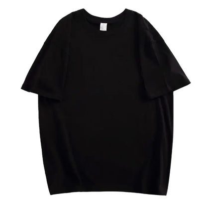 Summer 100% Cotton Oversized T shirts for Women Men Brown Casual Female Korean Streetwear Tees Unisex Basic Solid Young Cool Top