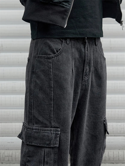 Y2k New Baggy Jeans Male Hip Hop Harajuku Trousers Wide Leg Denim Pants Men's Jeans Streetwear Korean Oversize Cargo Pants