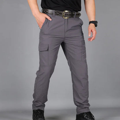 Cargo Pants Men Summer Tacitcal Casual Trousers Waterproof Quick Dry Multi Pocket Pant Male Work Outdoor Joggers Running 5XL