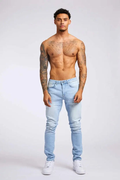 1pc men's elastic daily travel American street, regular banana pants jeans