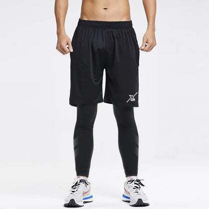 Running Shorts Men2 in 1 Quick Dry GYM Sport Shorts Fitness Jogging Workout Sweatpants Male Fitness Leggings