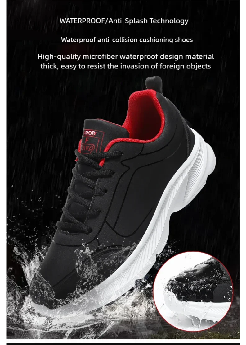 Road Running Shoes Unisex Waterproof Running Shoes Comfortable Athletic Shoes Waterproof and Slip-Resistant Travel Shoes