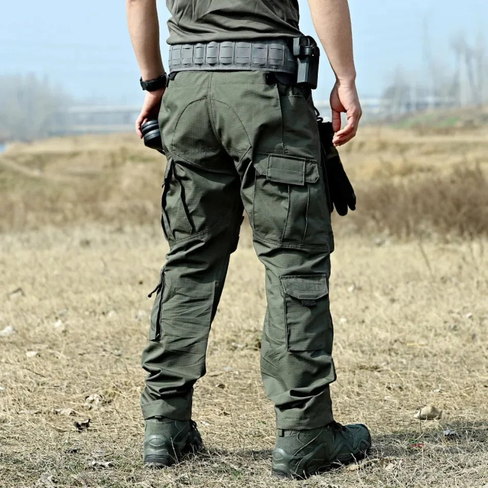 New Men Tactical Pants Quick Drying Multi-Pocket Cargo Pants Casual Tactical Trousers Wear-Resistant Work Traning Pant Loose