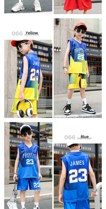 Children Team Training Uniform Kids Basketball Jersey Quick-drying Boy and Girls Comfortable Shirt  Child Sportswear Tracksuits