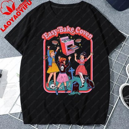 Let's Sacrifice Toby Horror Satanist Graphic Tops Unique Creative Cartoon Streetwear Unisex Scary Short-sleev Tee Ropa Hombre