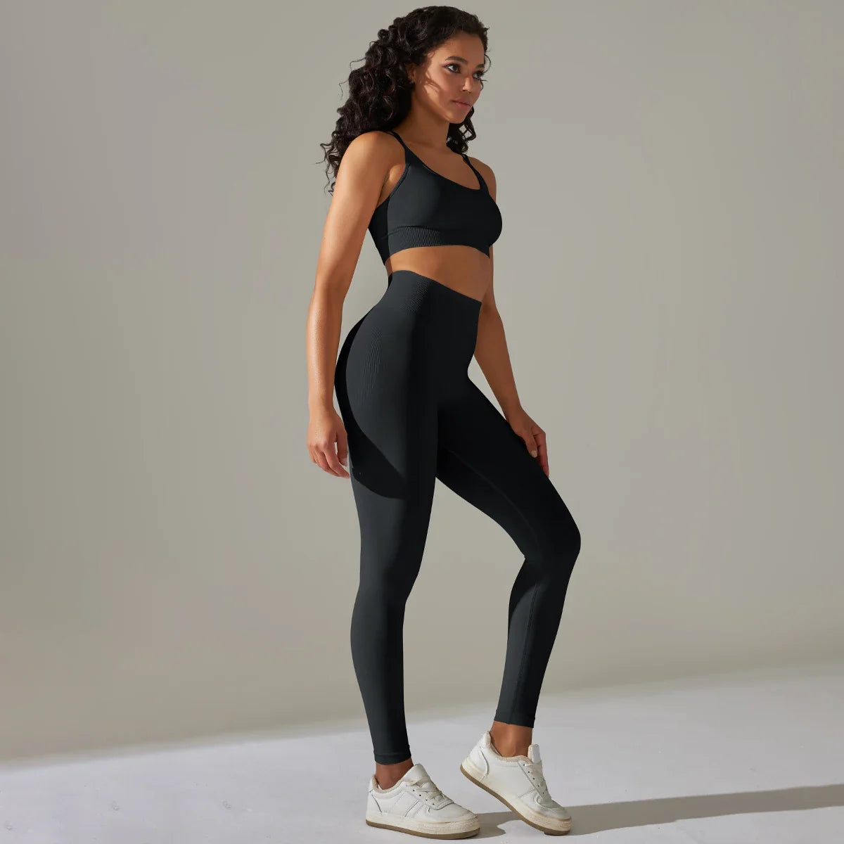 2 Pcs Women Yoga Set Sexy Seamless Sports Set Gym Fitness Bra Set Hip Push Up Leggings Set Workout Clothing Women Sportswear