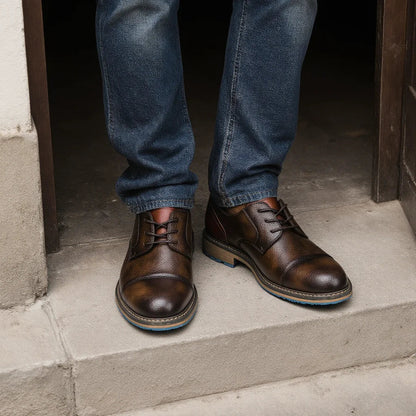 Retro Men Derby Shoes Men Casual shoes Fashion Men Leather Shoes