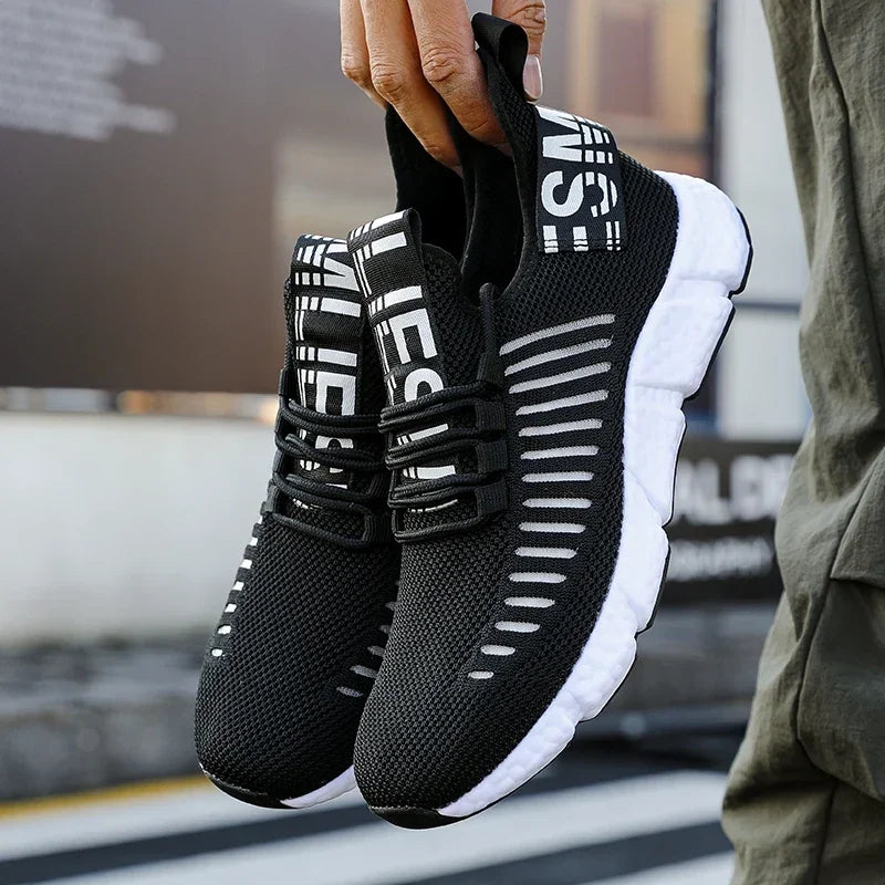 Tênis Masculino de Verão Leve Respirável em Tela para Uso Casual ao Ar Livre Moda Esportiva Treino Frete Grátis