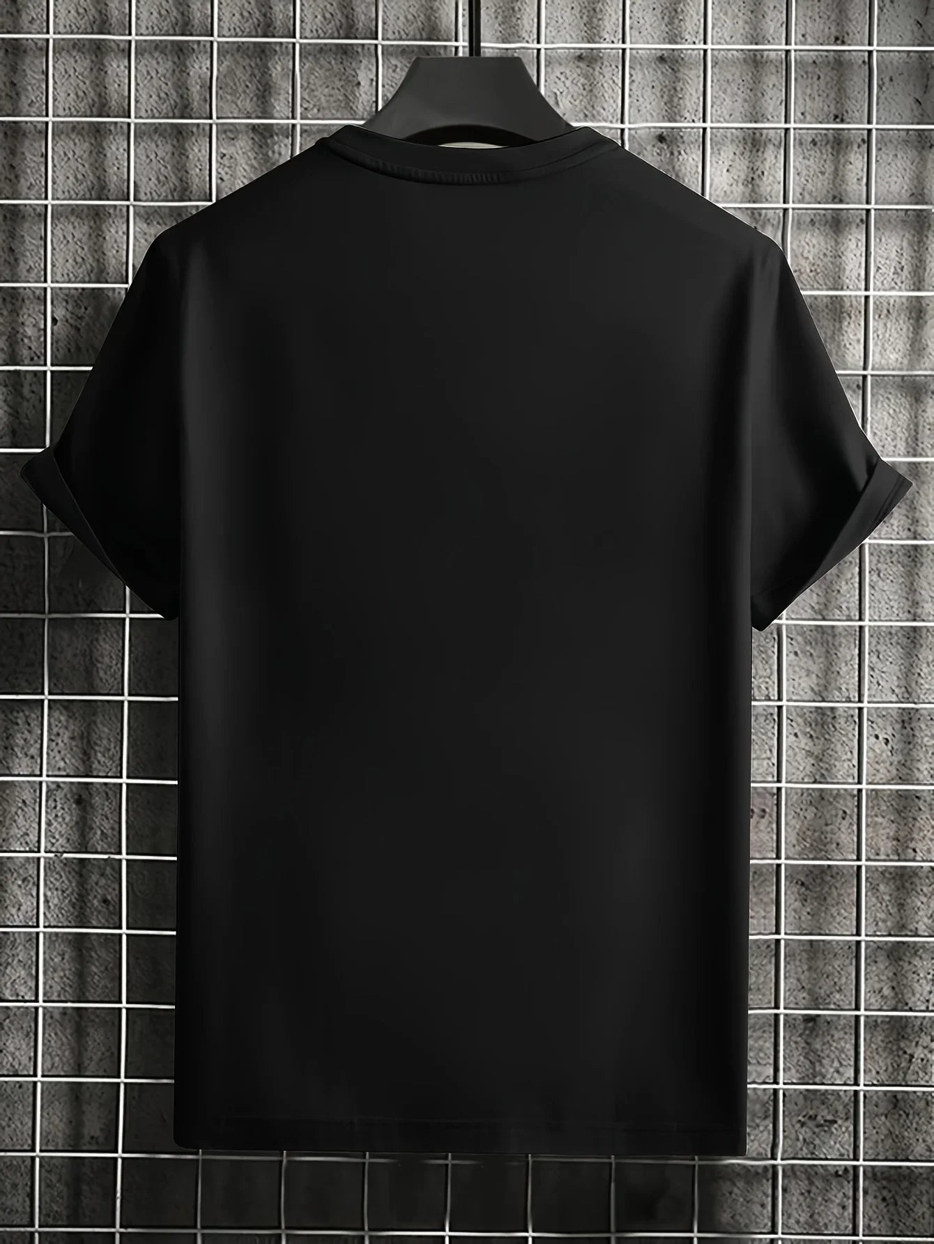 Men's summer 100% pure cotton fashionable casual loose Colombian architectural letter printed round neck short sleeved T-shirt