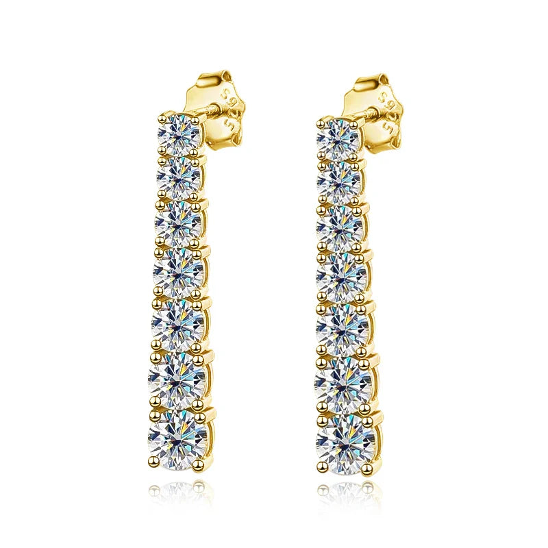 D VVS1 Moissanite Pandent Earrings for Woman Wedding Jewely with GRA s925 Sterling Sliver Plated 18k White Gold Earring