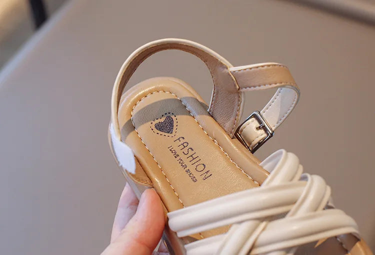 2026 Elegant Summer New Style Korean Version Princess Children's Sandals Elegant Open Toe Stylish Versatile Cute Student Sandals