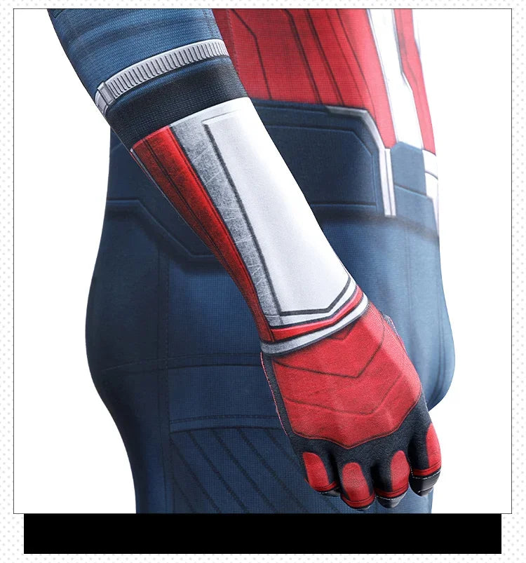 New Superhero Captain Steve Rogers Cosplay Costume Jumpsuit Adult Men Halloween Comic Con Outfit Custom Made Superhero Suit