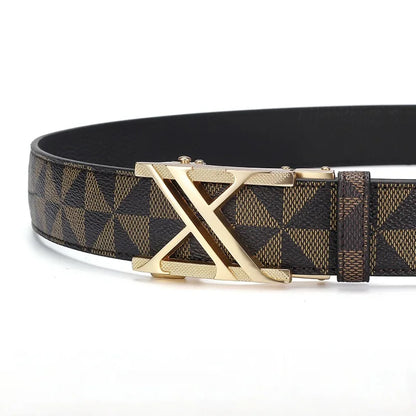 Cowhide and leather men's belt, fashionable casual luxury brand jeans belt, multifunctional design men's belt