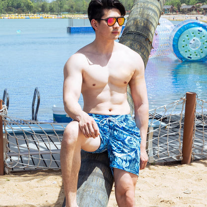 Beach Men's Swim Shorts Flower 3D Printed Surfing Board Shorts Quick Dry with Mesh Lining and Pockets Struck Shorts
