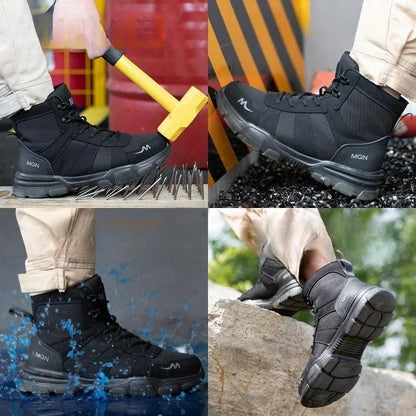 Camouflage Steel Toe Cap Non Slip Industrial Shoes Men and Women Safety Shoes Anti-Scalding Anti-Smash Anti-Puncture Work Boots