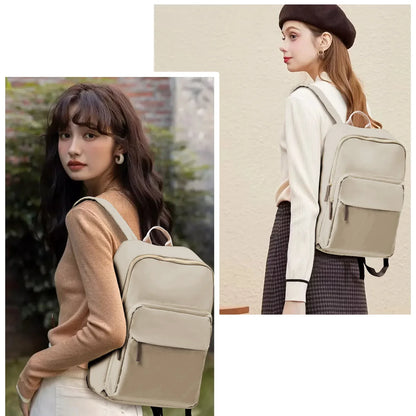 New Simple Large Capacity Backpack Women Travel Business Teacher Backpack Laptop Shoulder Bag Girl School Student Backpack Purse