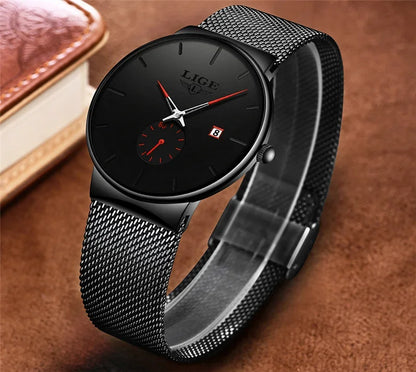 Ultra Thin Fashion Casual Ladies Watches Elegant Luxury Waterproof Business Quartz Watch for Women Gift Auto Calendar Clock