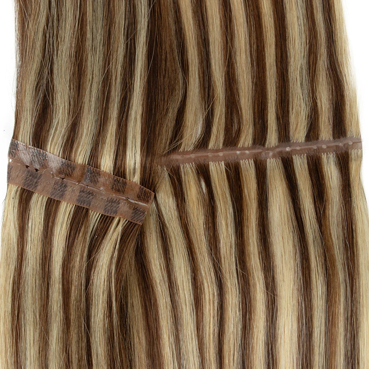 Invisible Hole Flat Pu Tape Human Hair Twin Tabs 25cm Long Tape PU Weft Real Human Hair No Glue Microlink Application 40-50g