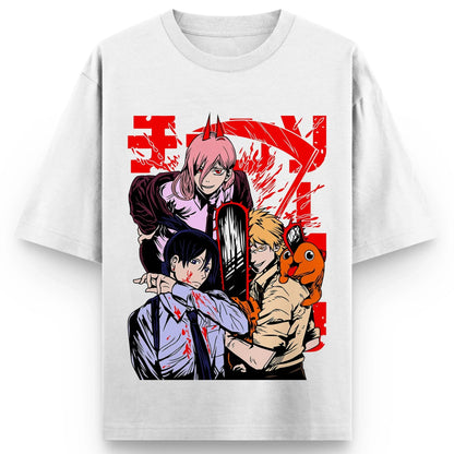 T-Shirt Denji Pochita Printing Classic T-shirt Men's Summer New Fashion Cotton Top Clothing
