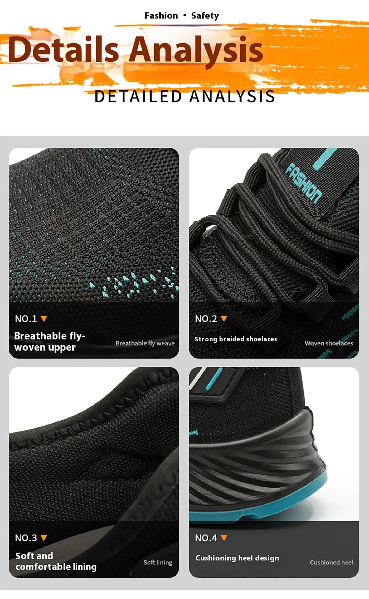 Summer New Breathable Insulated Safety Shoes Anti smashing, Anti piercing, Wear resistant Work Shoes