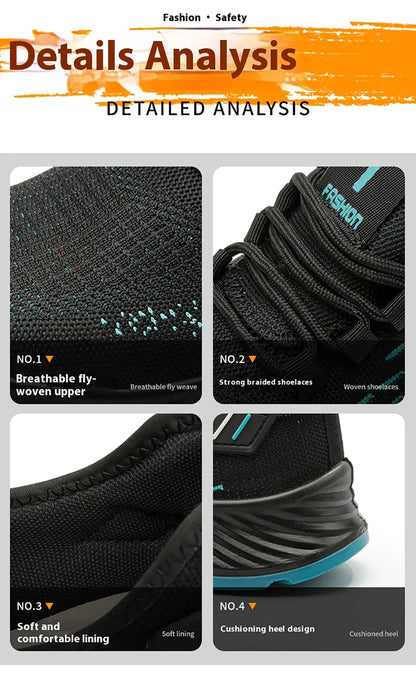 Summer New Breathable Insulated Safety Shoes Anti smashing, Anti piercing, Wear resistant Work Shoes