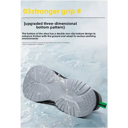 Men's Labor Protection Shoes Anti-Smashing Anti-Piercing Lightweight Breathable Wear-Resistant Safe Work Shoes
