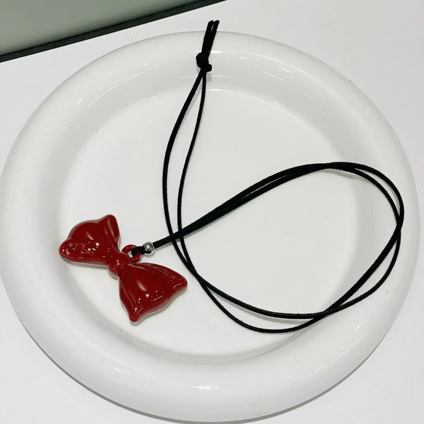 Heart Pendant Necklace for Women Men 85CM Adjustable Pull-out Sweater Chain Fashion Jewelry Accessory Gift