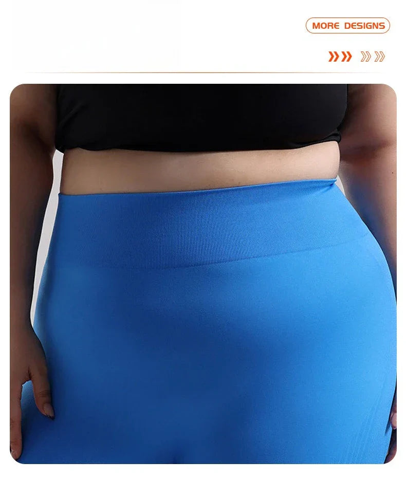 Plus Size Sports Shorts Women Seamless Skinny Shorts Outdoor Running Sexy Hip Liftting High Elastic Yoga Shorts Summer