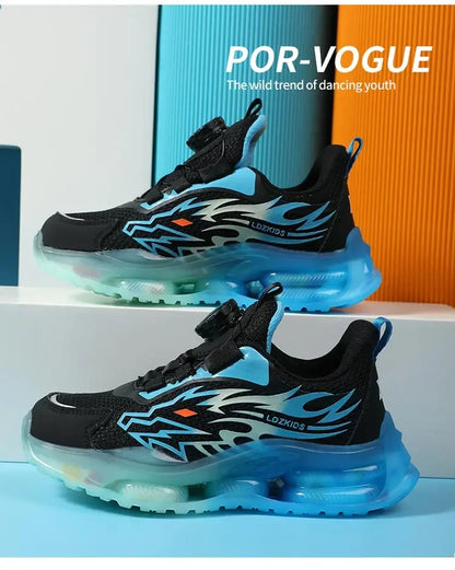 New Anti-skid Leather Kids Sneakers for Boys Running Walking Lightweight Casual Shoes With Fashion Dragon Pattern Size 28-39