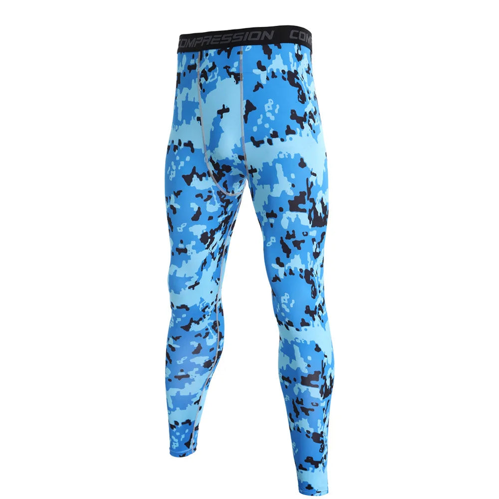 Men Camouflage Sports Leggings Men Running Training Compression Leggings Quick Dry Trousers Fitness Pants Running Jogging Tights