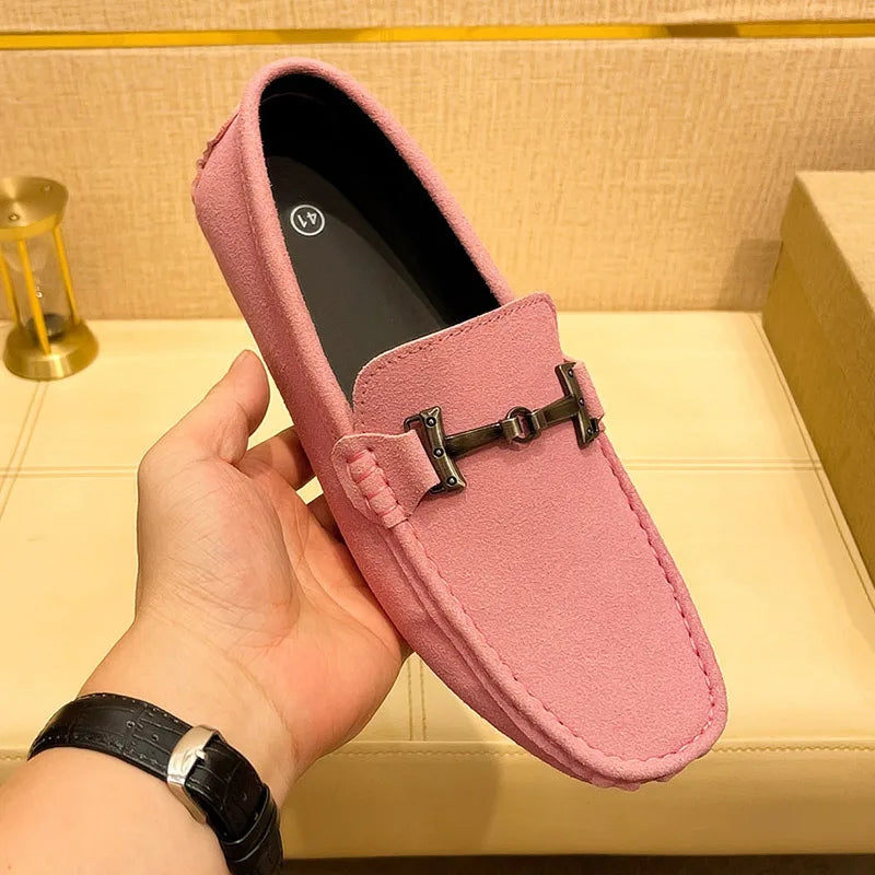 Suede Men Casual Shoes Lazy Shoes Male Breathable Slip-on Mens Driving Flat Shoes Comfortable Boat Shoe Loafers Moccasins
