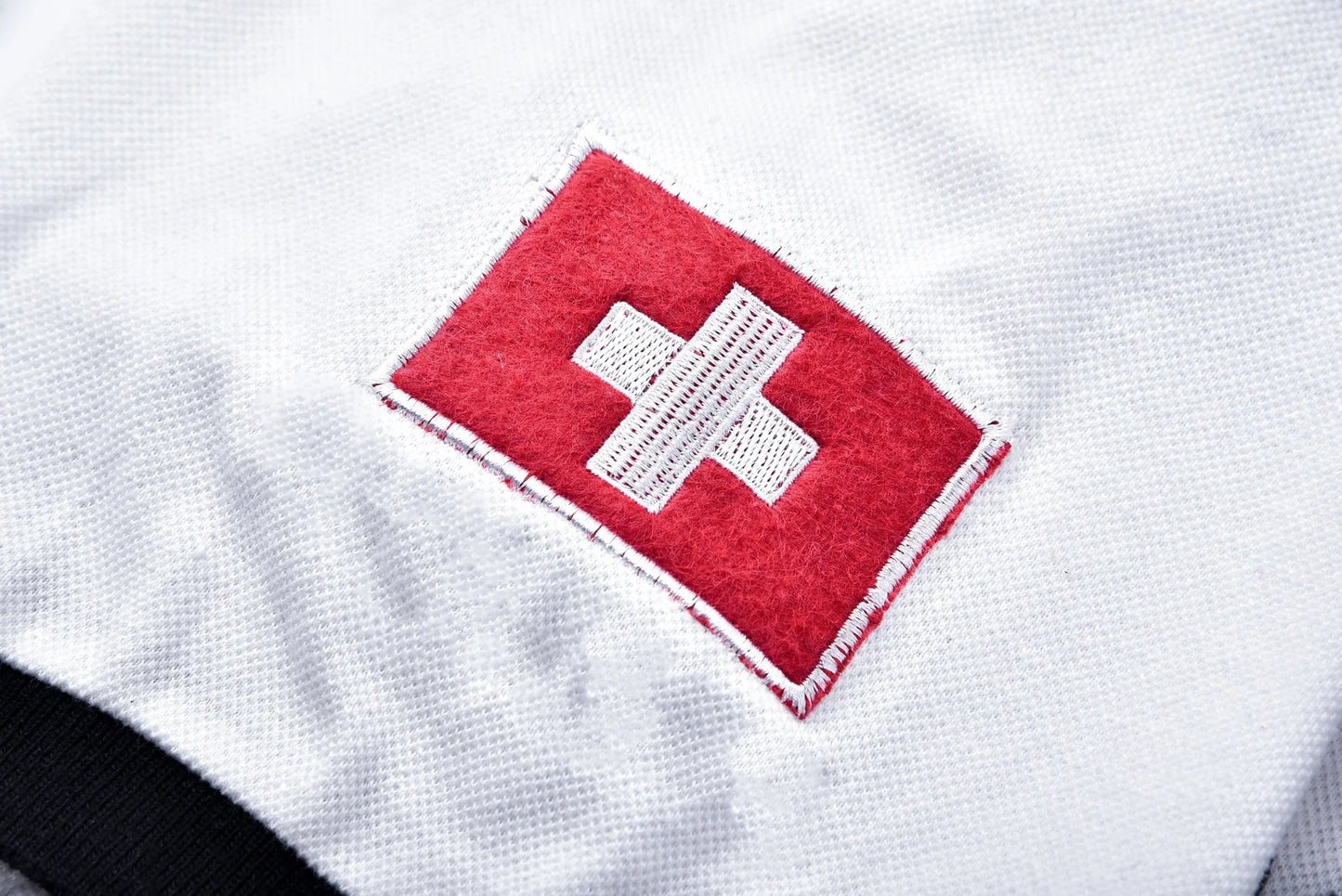 New Swiss polo shirts men short sleeved polo collars fashionable casual sporty high-end pure cotton micro elastic embroidery