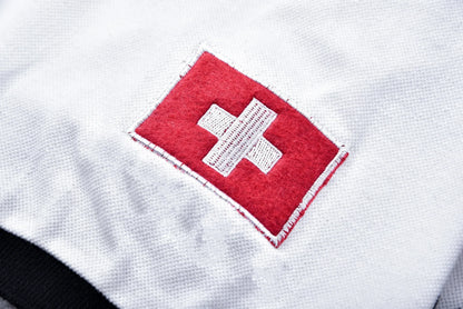 New Swiss polo shirts men short sleeved polo collars fashionable casual sporty high-end pure cotton micro elastic embroidery